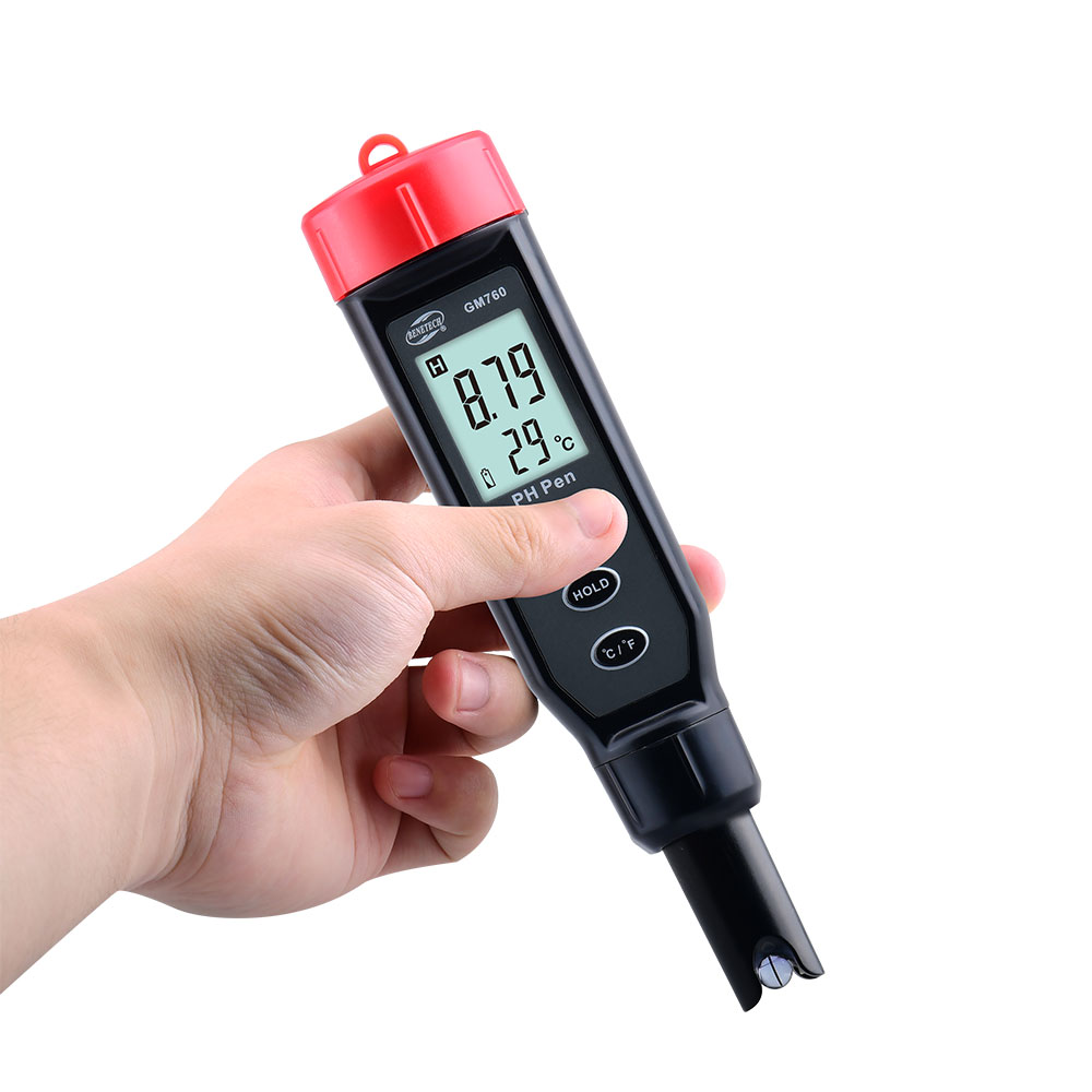 pH ir temperatūros matuoklis ATC su GM760 automatiniu kalibravimu