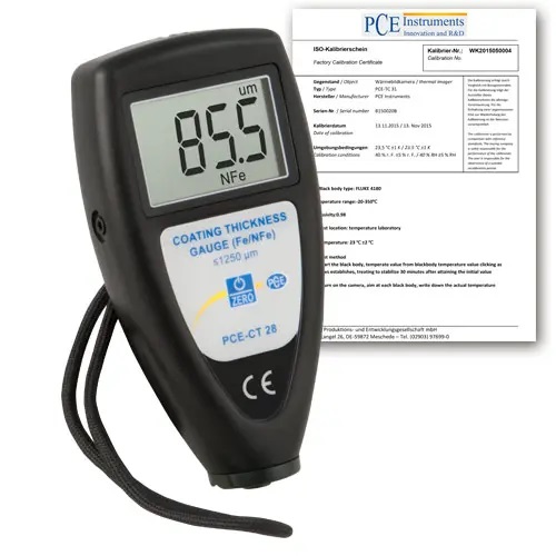 Dangos storio matuoklis PCE-CT 28-ICA su ISO kalibravimo sertifikatu