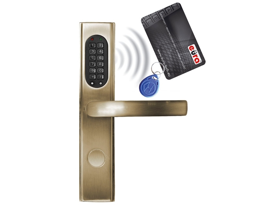 Elektromechaninė durų spyna su RF ID skaitytuvu ir kodo užraktu ELH-30B9/brass (valdymo dalis)