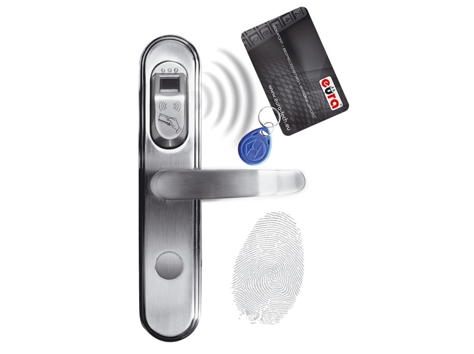 Elektromechaninė durų spyna su RF ID ir piršto antspaudo skaitytuvu ELH-50B9/silver (valdymo dalis)