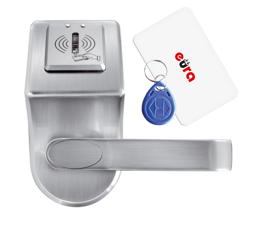 Elektroninė durų spyna su RFID kortelių skaitytuvu ELH-60B9 / sidabrinė (valdymo dalis)