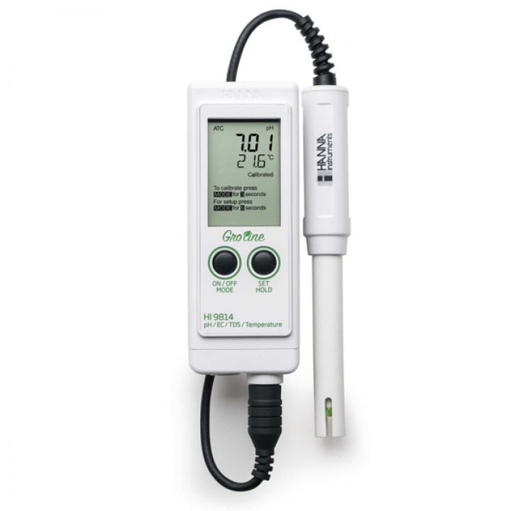Nešiojamas pH, EC, TDS, temperatūros matuoklis HI-9814
