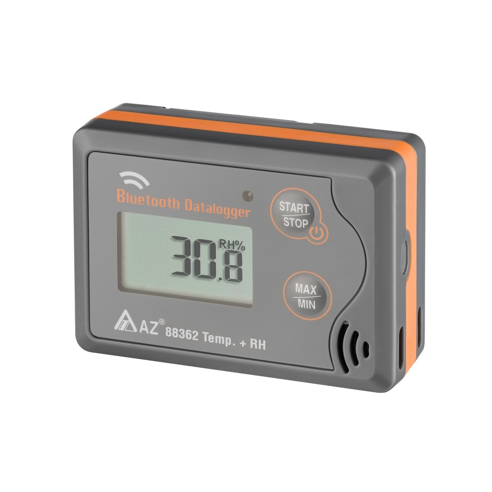 Temperatūros ir drėgmės duomenų kaupiklis AZ 88362 su Bluetooth