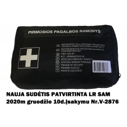 Pirmosios pagalbos vaistinėlės rinkinys PVC dėkle C2666, atitinka SAM