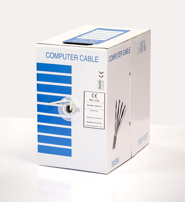 FTP kabelis LTECH CAT5e (vidaus kabelis, ritė - 305 m)