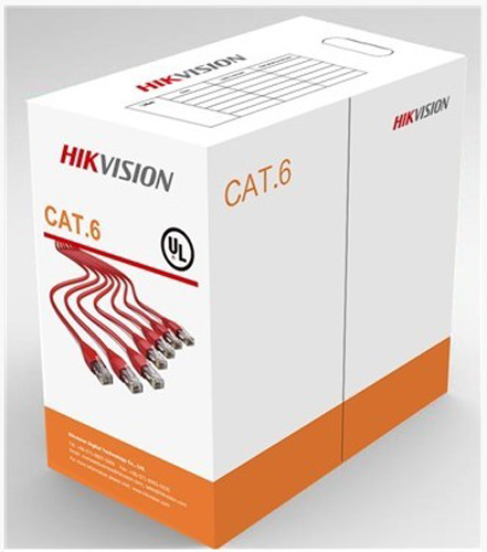 Ryšio kabelis UTP 6E CCA Hikvision DS-1LN6U-W/CCA (305 metrų ritė)
