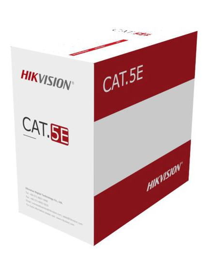 Ryšio kabelis UTP 5E CCA Hikvision DS-1LN5EU-G/CCA (305 metrų ritė)