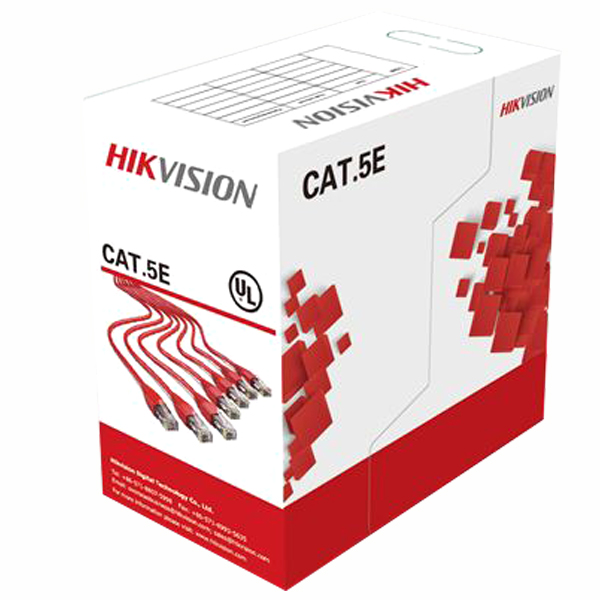 Ryšio kabelis UTP 5E Hikvision DS-1LN5E-E/E (gysla - 0.55 mm, ritė 305 m)