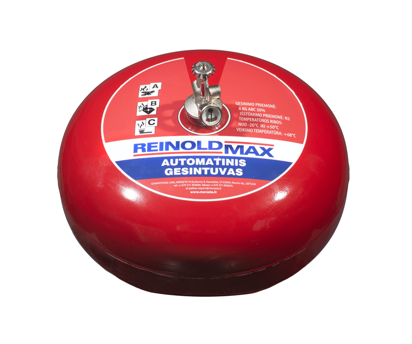 Pakabinamas automatinis miltelinis gesintuvas (6 kg)