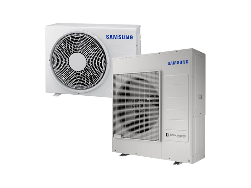 Išorinis blokas - multi split sistemos Samsung FJM 
Įrenginiai apjungia efektyvumą ir patikimą darbą. Idealiai tinka gyvenamosioms patalpoms ir nedideliems pastatams. Lengvi, kompaktiško dydžio įrenginiai sumontuojami žymiai paprasčiau, kas leidžia sutaupyti montavimo kaštus. Galimas vidinių įrenginių skaičius - nuo 1 iki 5.