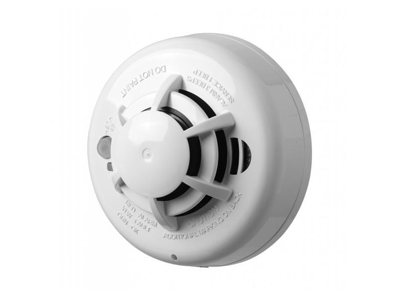 DSC belaidis dūmų jutiklis WS4936EU 
Integruota 85 dB sirena. Veikimo dažnis 433 MHz. Baterijos: 3 AAA. Veikimo temperatūra: 0 - +38 °C.