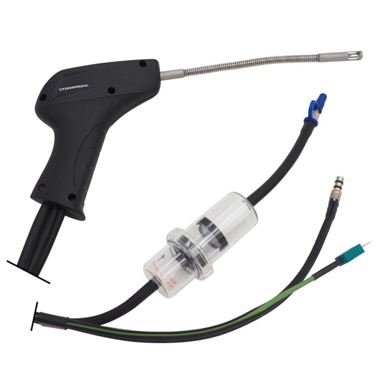 Lankstus dujų mėginių ėmimo zondas SICAX30 180 mm (dviguba žarna)