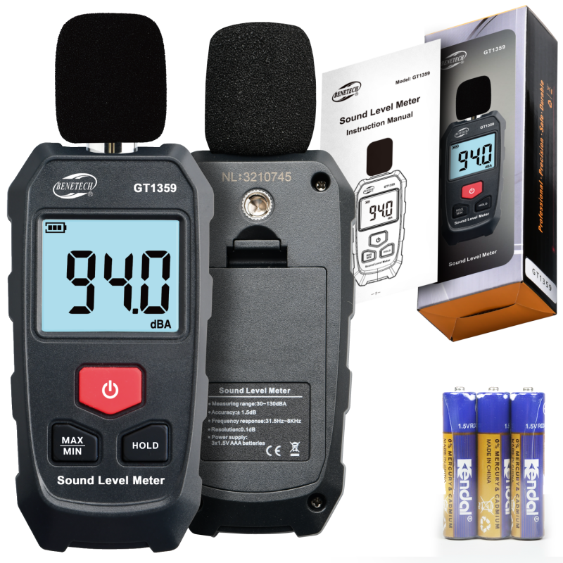 Skaitmeninis garso lygio matuoklis Benetech GT1359