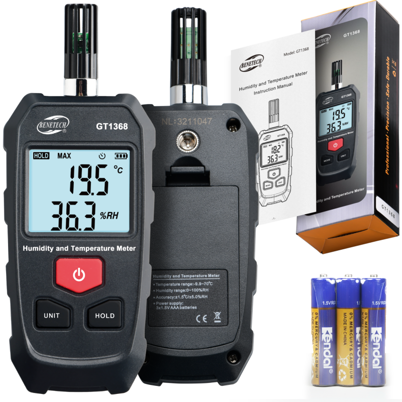 Skaitmeninis termohigrometras Benetech GT1368