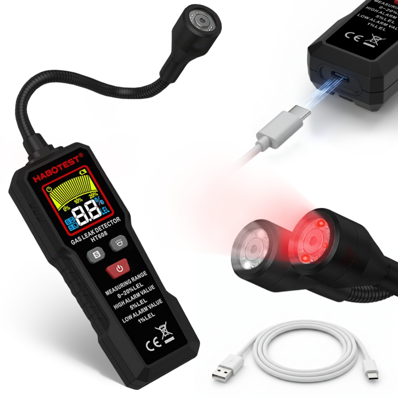 Degiųjų dujų nuotėkio detektorius Habotest HT608