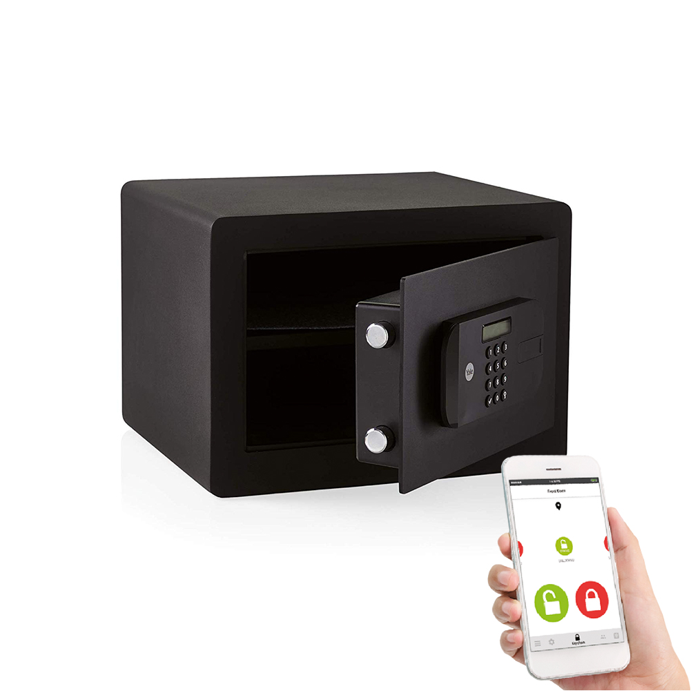 Baldinis padidinto saugumo seifas su elektrine spyna ir pranešimais apie atidarymą High High Security YALE SMART (aukštis 25 cm,plotis 35 cm)
