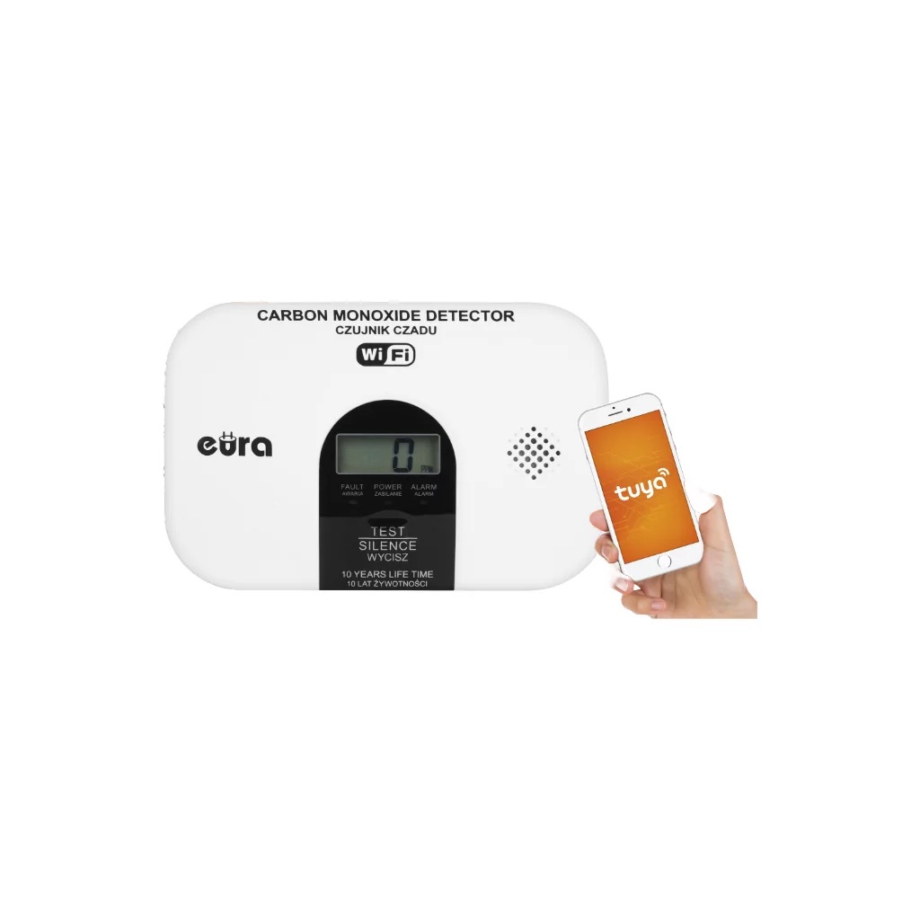 Anglies monoksido detektorius Eura CD-53A2v5300-TY WiFi