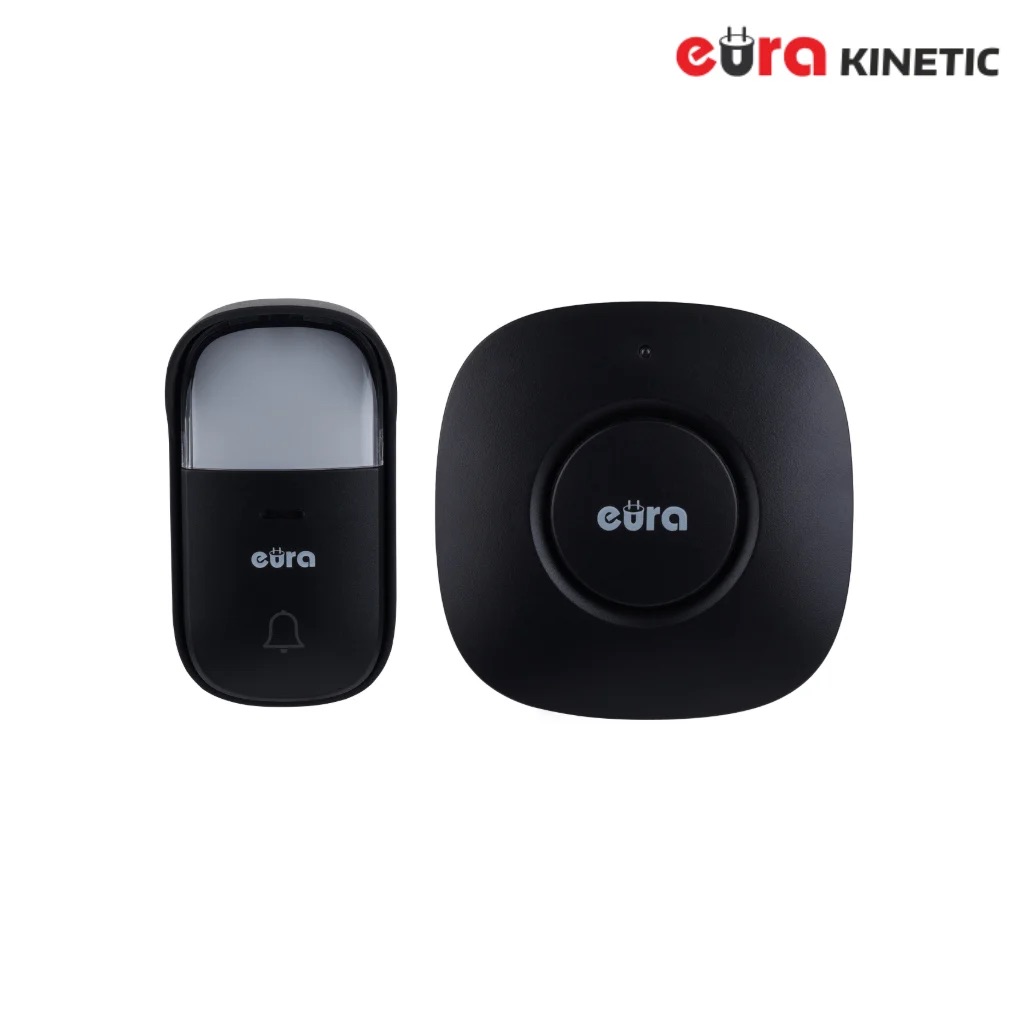 Bevielis kinetinis durų skambutis Eura WDP-52A3 Black