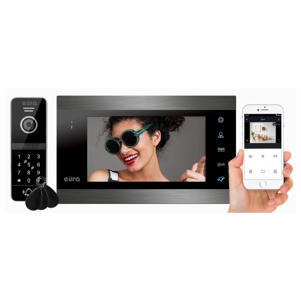 Vaizdo domofonas Eura VDP-00C5 Black