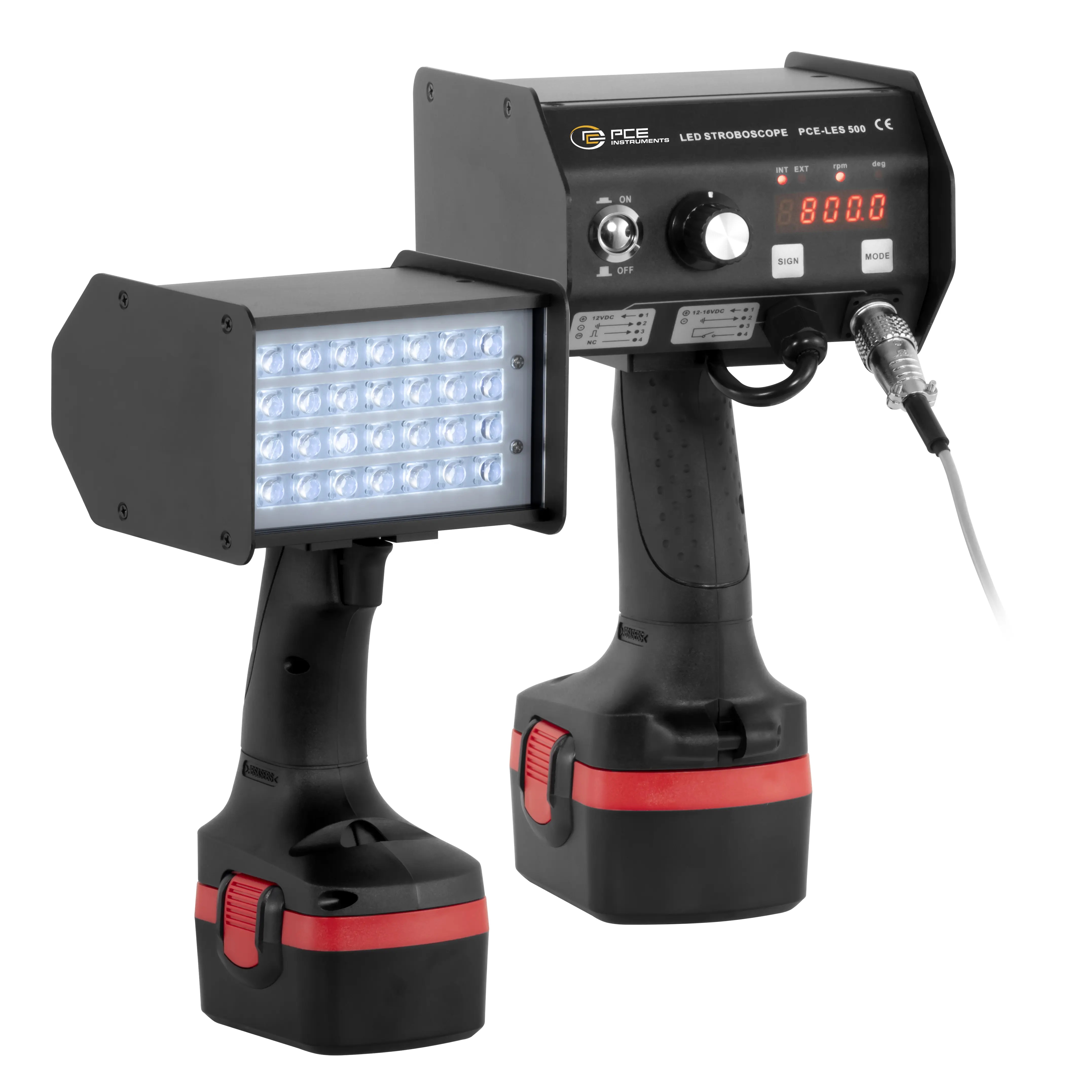 Stroboskopas PCE-LES 500 (su trigerio įėjimu)