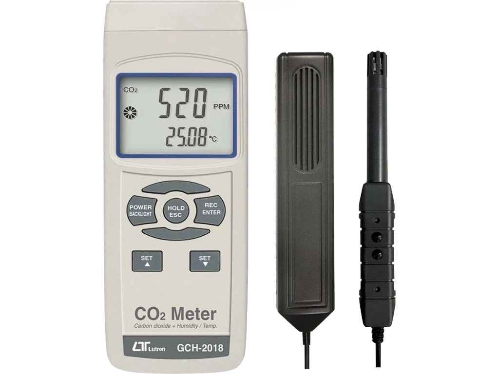 CO₂ ir drėgmės matuoklis Lutron GCH-2018