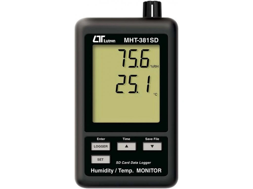 Drėgmės ir temperatūros stebėsenos prietaisas Lutron MHT-381SD