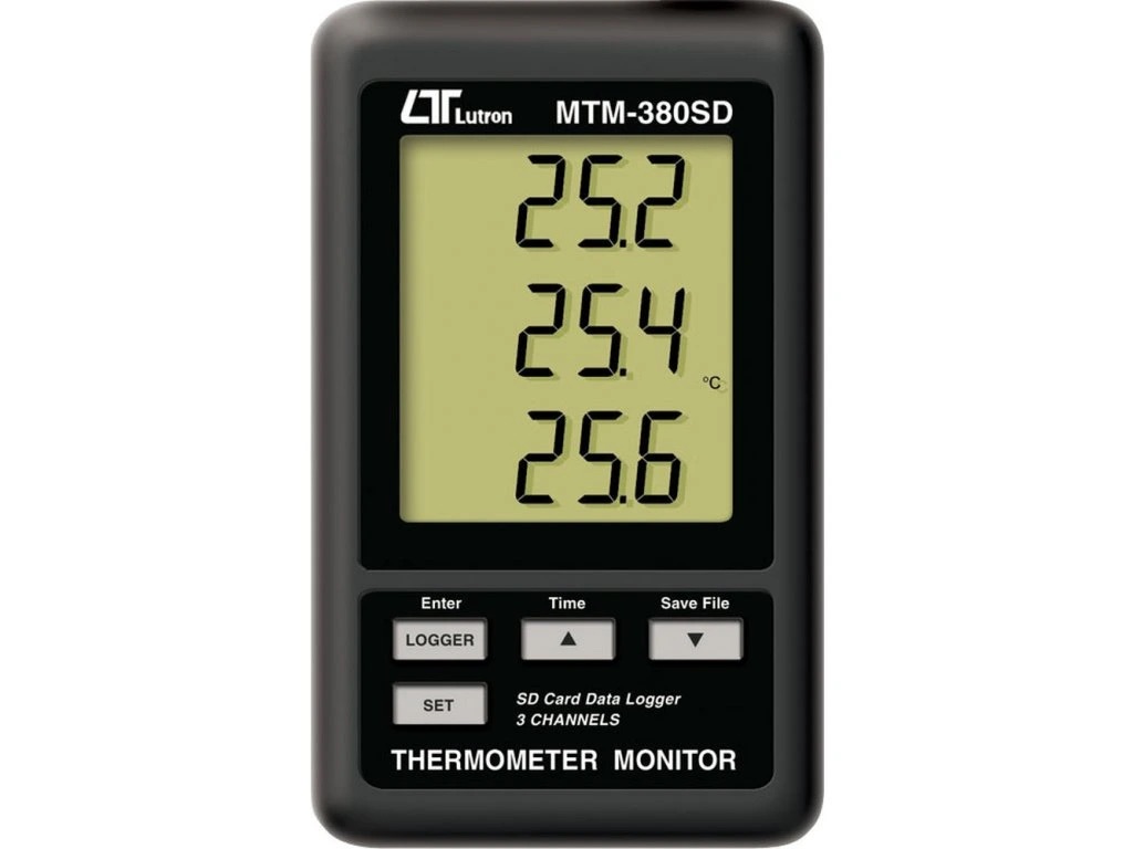 Trijų kanalų temperatūros stebėsenos prietaisas Lutron MTM-380SD