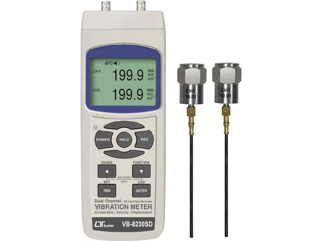 2 kanalų vibracijos matuoklis su duomenų registratoriumi Lutron VB-8230SD