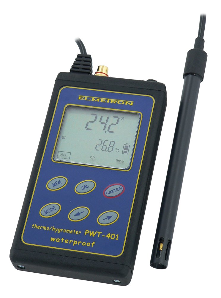 Vandeniui atsparus termo / higrometras PWT-401