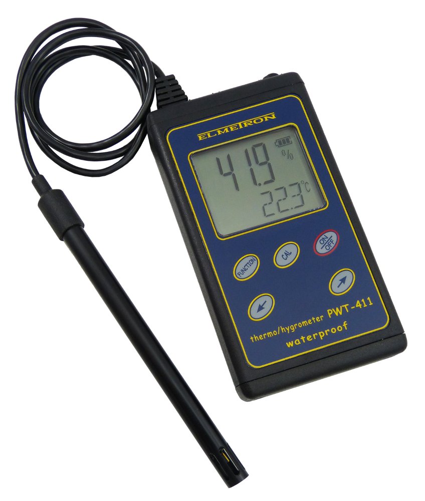 Vandeniui atsparus termo / higrometras PWT-411