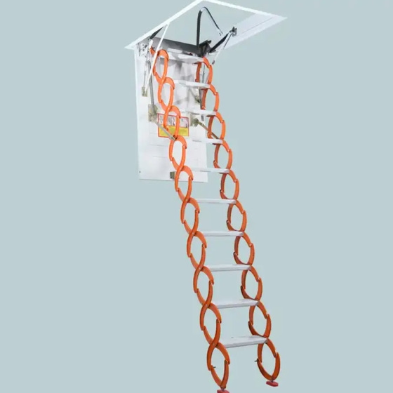 Sulankstomos hidraulinės palėpės kopėčios ADA Space Saver (aliuminio–magnio lydinys, ištraukiama konstrukcija)