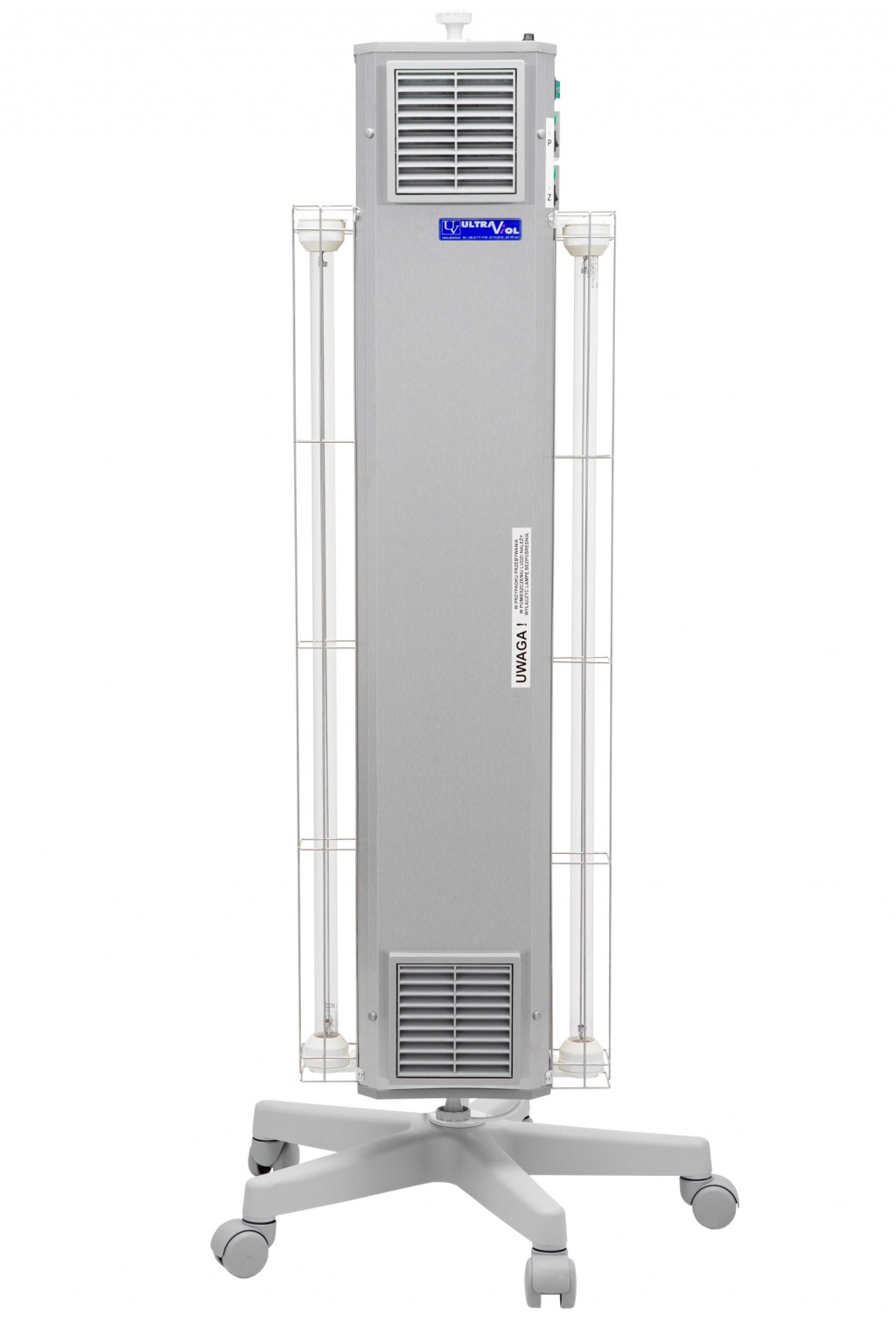 Germicidinė UV-C srautinė lempa NBVE 60/60 PL RC (mobili, dvigubos paskirties, su dviem skaitikliais ir nuotolinio valdymo pultu)