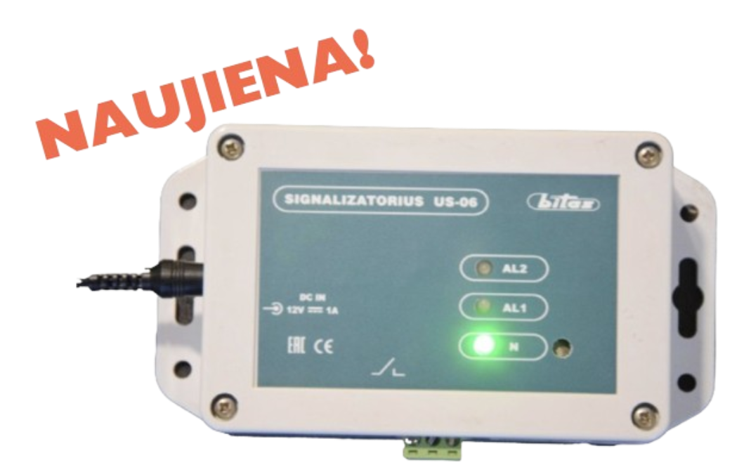 Dujų nuotekio detektorius su signalizacija US-06 (12 V)