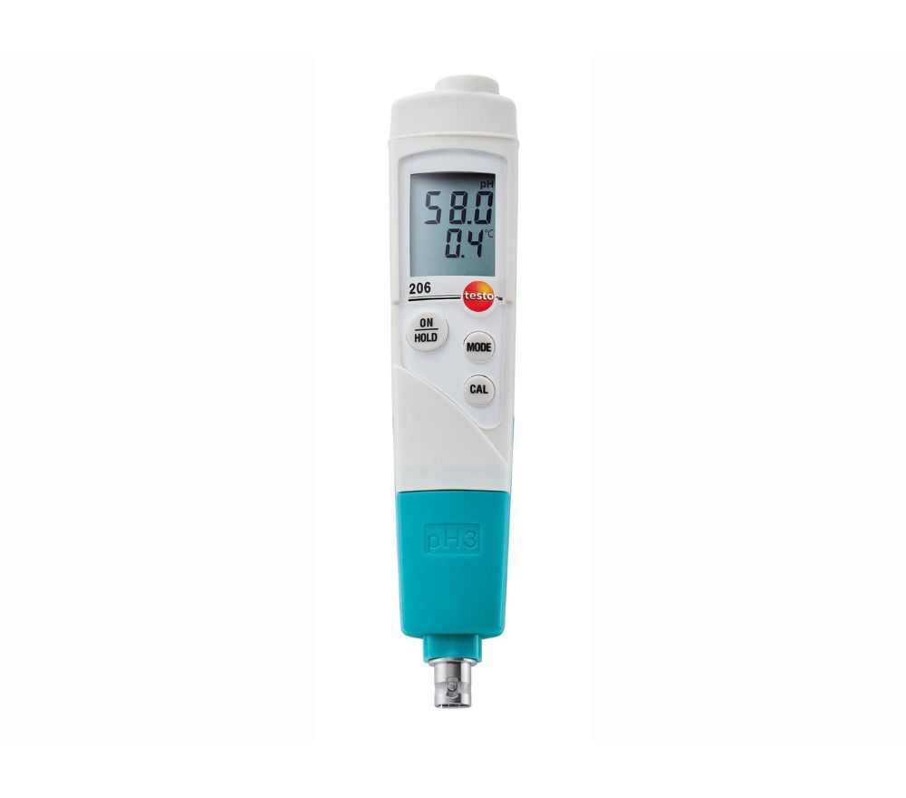 Testo 206 pH3 temperatūros ir pH matavimo prietaisas universaliam naudojimui