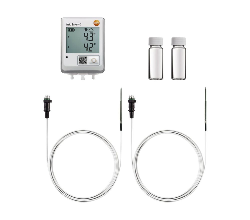 Testo saveris 2 temperatūros kontrolės sistema šaldytuvams