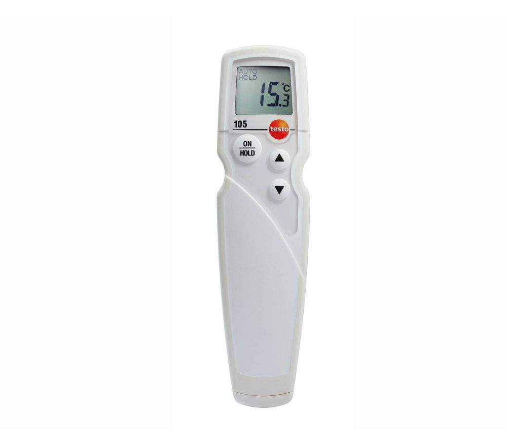 Testo 105 maisto termometras su standartiniu antgaliu