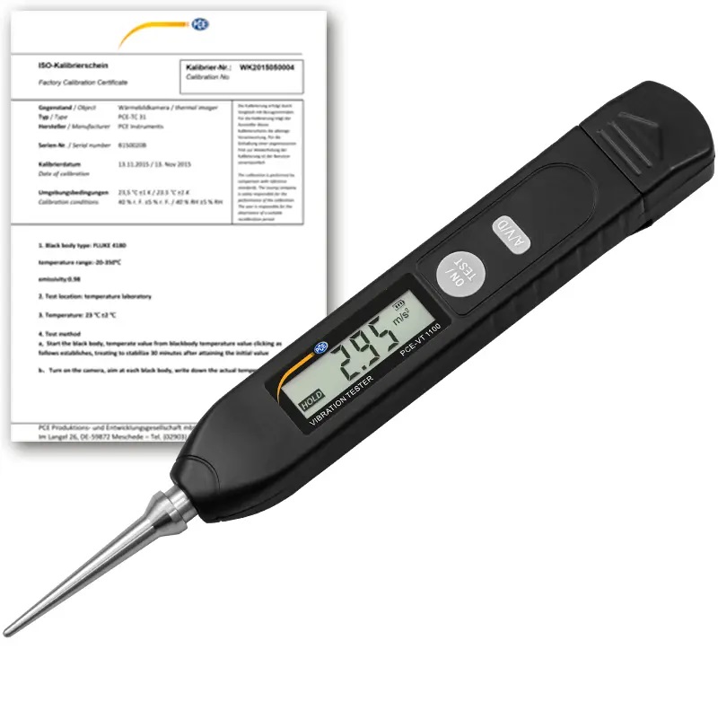 Vibracijos matuoklis PCE-VT 1100S-ICA su ISO kalibravimo sertifikatu