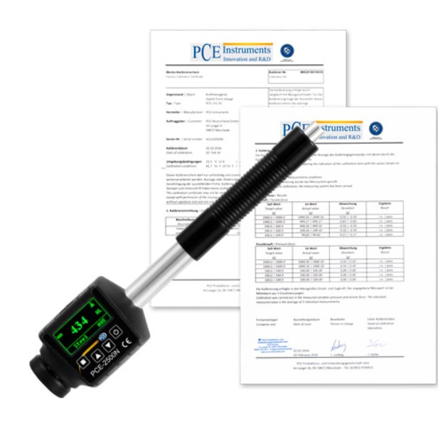 Metalo kietumo matuoklis PCE-2500N-ICA su ISO sertifikatu 