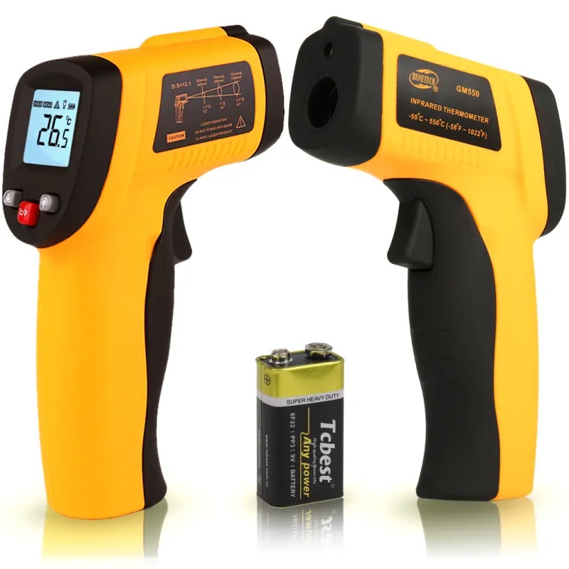 Infraraudonųjų spindulių termometras-pirometras Benetech GM 550