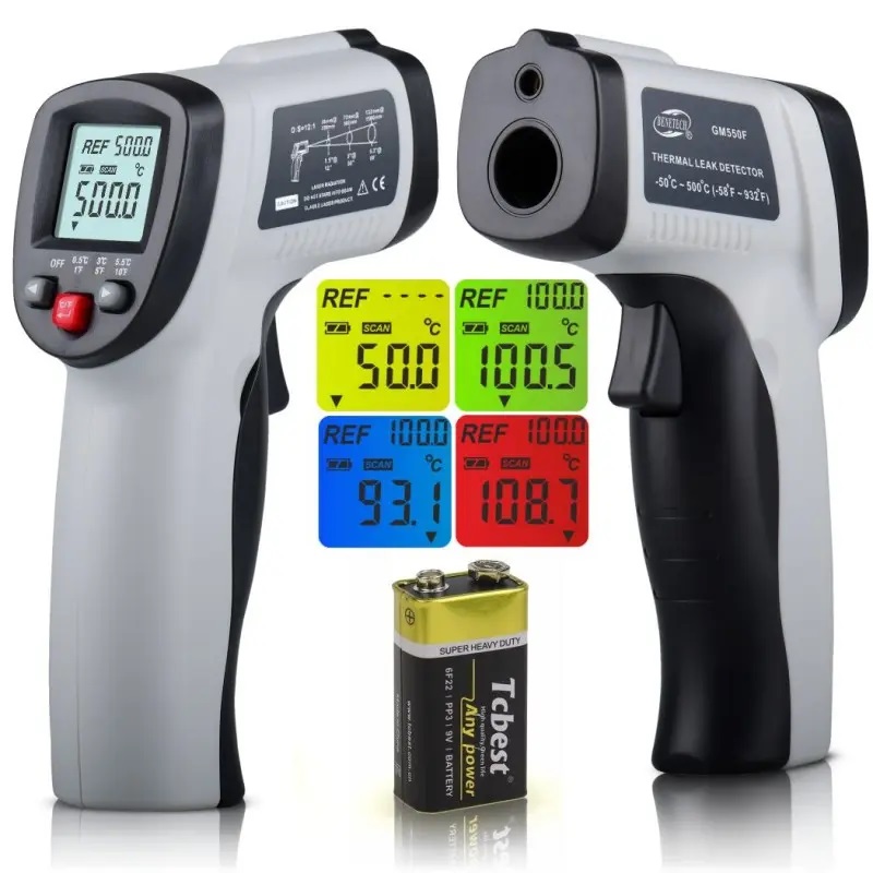 Infraraudonųjų spindulių termometras-pirometras Benetech GM 550F
