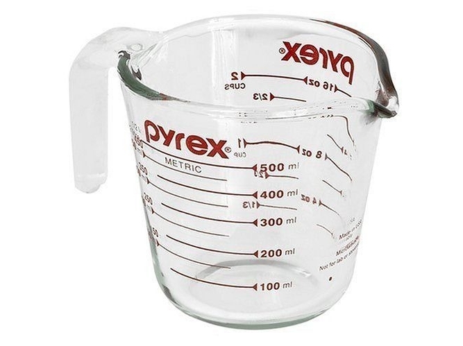 Stiklinis graduotas 500 ml matavimo indas