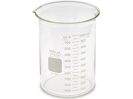 Stiklinis graduotas 1000 ml matavimo indas
