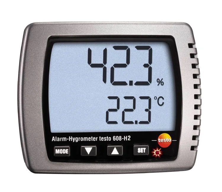 Drėgmės ir temperatūros matuoklis Testo 608-H2 su metrologine patikra