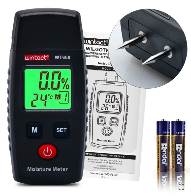 Drėgmės matuoklis Wintact WT660
