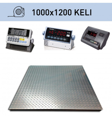 Platforminės svarstyklės Keli 1000x1200 mm su svėrimo indikatoriumi CI-201A