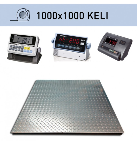 Platforminės svarstyklės Keli 1000x1000 mm su svėrimo indikatoriumi NT-200A