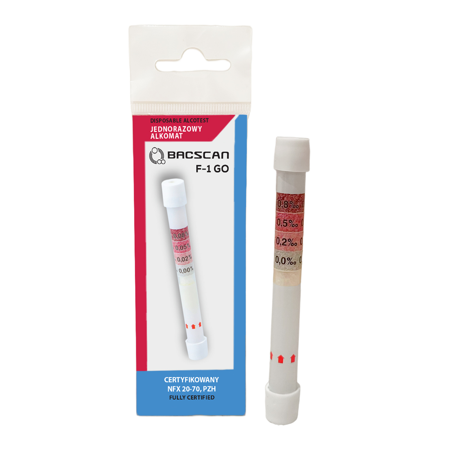 Vienkartinis alkotesteris BACscan® F-1 GO