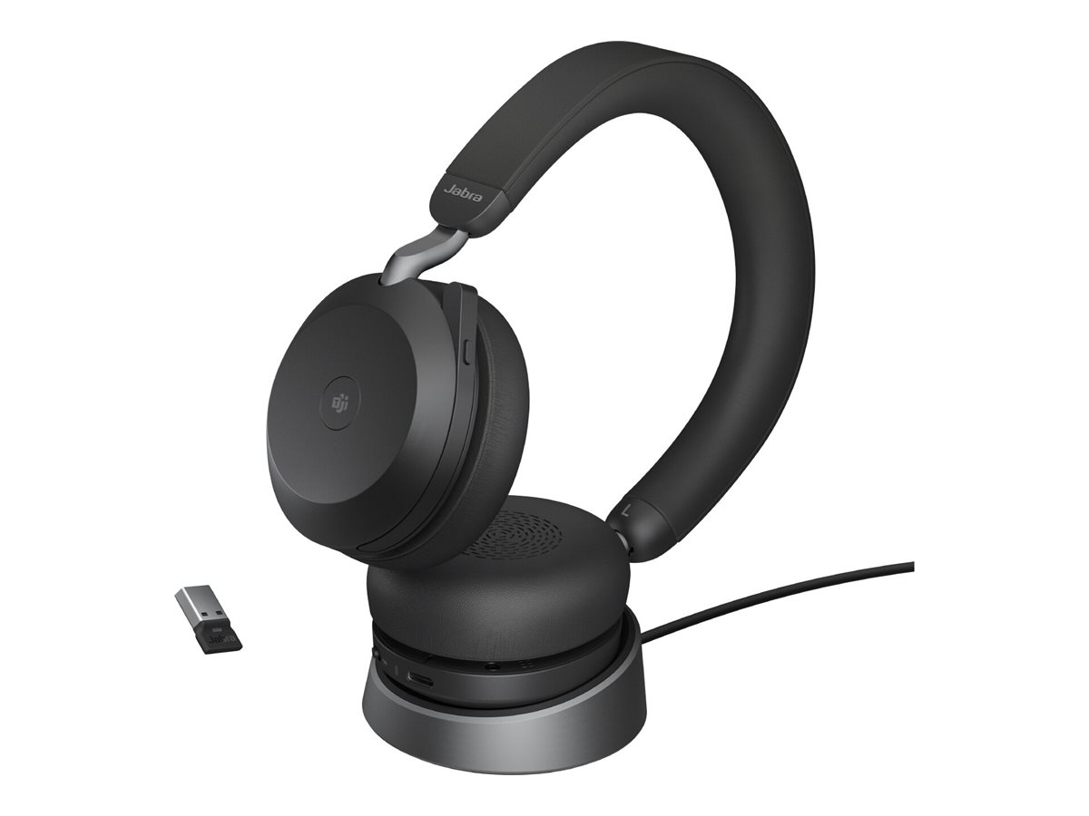 Ausinės su įkrovimo stotele Jabra Evolve2 75 USB-A
