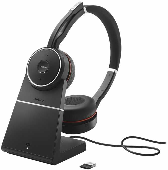 Ausinės su įkrovimo stotele Jabra Evolve 75 SE MS Stereo