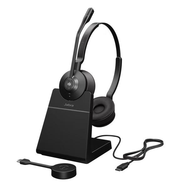 Ausinės su įkrovimo stotimi Jabra Engage 55 UC STEREO USB-C
